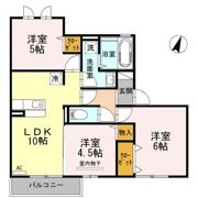 ボヌール千田 B棟の間取り画像