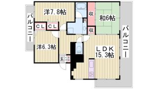 ディオレ新神戸の間取り画像