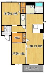エクセラン殿川 B棟の間取り画像