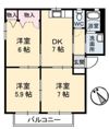 クレール丸山 Ⅰの間取り画像