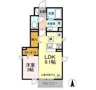 グランディア国立 B棟の間取り画像