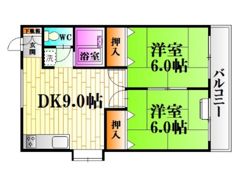 グリーンコーポ岡田の間取り画像