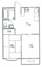センスフルタウン西王寺Ⅱ-Cの間取り画像