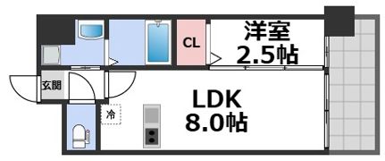 Luxe玉造南の間取り画像