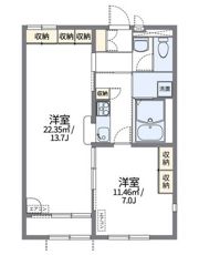 レオパレスアルタフォレⅤの間取り画像