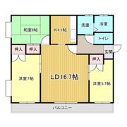 ジュノーピア宮後の間取り画像