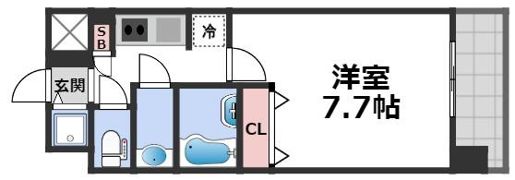 S-RESIDENCE緑橋駅前の間取り画像