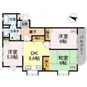 パークス Ⅱの間取り画像