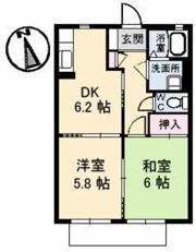 ハピネス口田の間取り画像