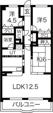 クレストヒルズ東山の間取り画像