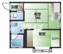 高尾野町 1DKアパートの間取り画像