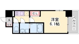 エスリード神戸兵庫駅マリーナスクエアの間取り画像