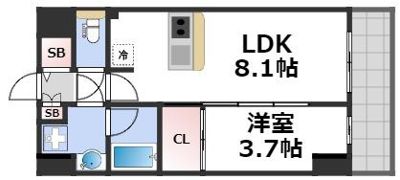 レオンコンフォート難波クレアの間取り画像