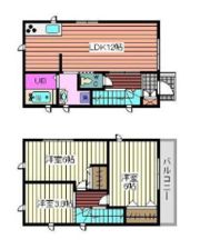 三室大古里緑地台住宅 F棟の間取り画像