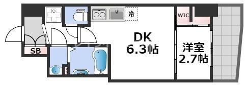 セレニテ桜川駅前プリエの間取り画像