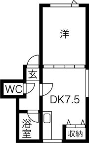 シャトージェミニ北広島の間取り画像