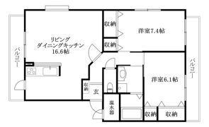 スカールシンセイ2の間取り画像