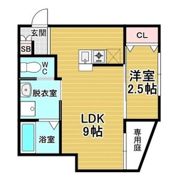 リアコート関大前Ⅱの間取り画像