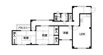 私市ロイヤルマンションの間取り画像