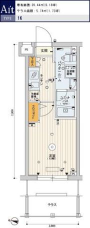 スカイコート渋谷北参道の間取り画像