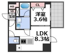 ブエナビスタ難波サウスタワーの間取り画像