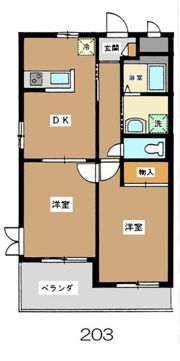 ハイムK2の間取り画像