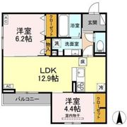 D-ROOM七曲Ⅰの間取り画像