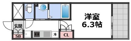 クレストコート靱公園の間取り画像