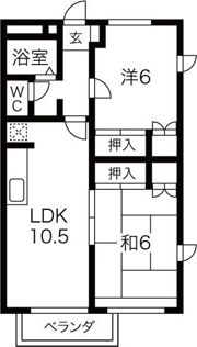 プロパティ中之町の間取り画像