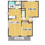 ヴィラエクレールB棟の間取り画像