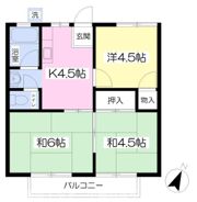 西山ハイツ Bの間取り画像