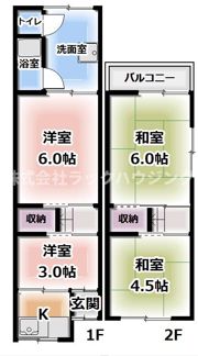 大久保町5丁目貸家の間取り画像