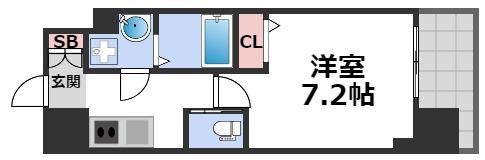 エグゼ難波西Ⅱの間取り画像