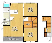 クレセオ通谷Aの間取り画像
