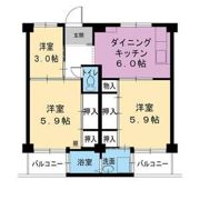 ビレッジハウス倉治1号棟の間取り画像
