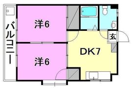 コスモリヴェール朝生田の間取り画像