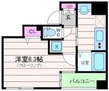 レオンコンフォート難波西の間取り画像