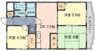 レジョンドール鶴見緑地の間取り画像