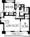 パラシオン西新の間取り画像