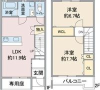 ルーミナス タウン 1号棟2号棟の間取り画像