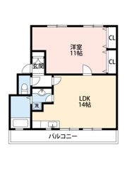 ライフヴィレッジ田迎Ⅲの間取り画像