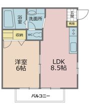 パームコテージB棟の間取り画像