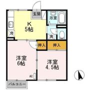 コーポ羽衣 Cシャルダンの間取り画像