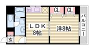 パシフィック神戸桜筋北館の間取り画像