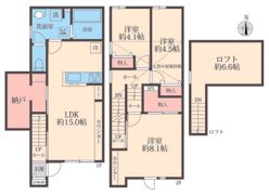 （仮）吉川市木売2丁目新築アパートの間取り画像