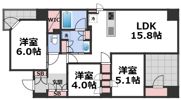 リバーガーデン四天王寺の間取り画像