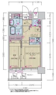 プレリス北巽駅前ラバルスの間取り画像