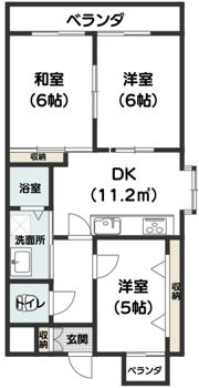 ディライト赤間駅前の間取り画像