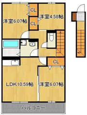 comfortas Kの間取り画像