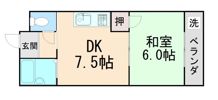 矢内ハイツ服部の間取り画像